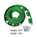 5/10M Fixed Garden Barrier Lawn Grass Plastic Edging Border With 30 Anchoring Spikes Easy Install Garden Edge Kit