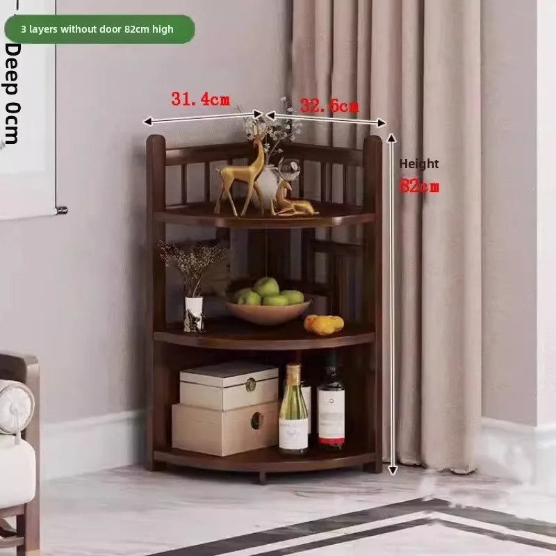 Wall Mounted Multi-Functional Corner Shelf Cabinet Storage Organizer for Kitchen Home Office Space-Saving Rack with Easy Install