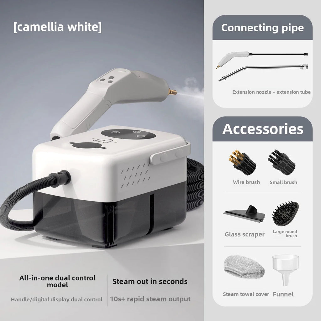 Handheld Steam Cleaner, High-Temperature Steam Sanitizer Adjustable Steam pressure 30s Fast Heating Kitchen Grease Cleaner