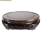High Quality Miniature Wooden Round Base Figurines Vase Flower Pot Sorting Table Display Stand Tea Sets Pedestal Plant Shelves