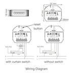 MoesHouse DIY ZigBee Smart RF433 Curtain Switch Module  for Motorized Roller Blinds Motor 2MQTT Smart Life APP Alexa Google Home