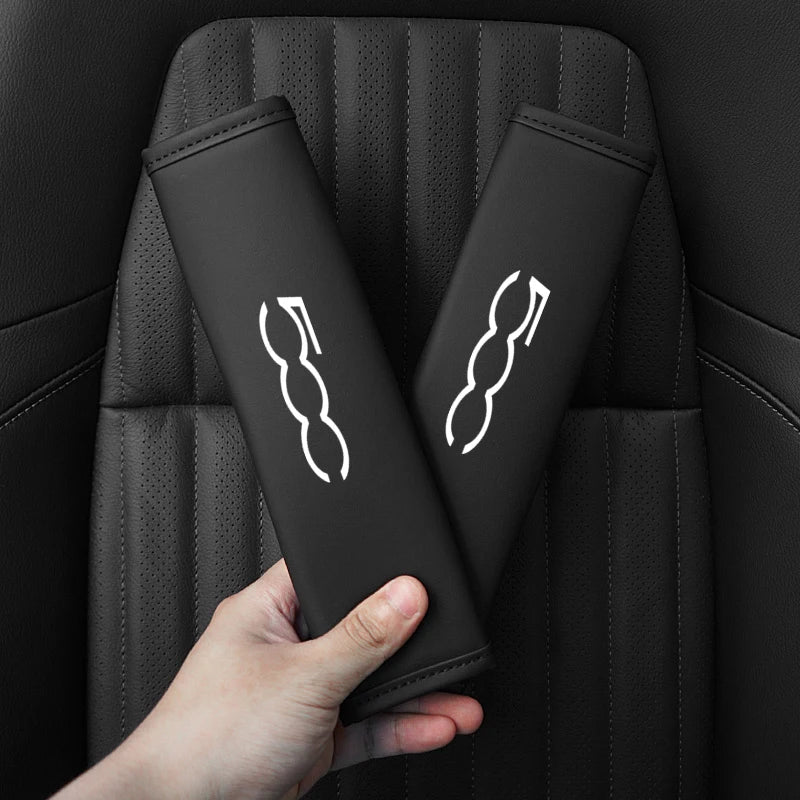 Car seat belt cover for Fiat 500 Breathable shoulder pad Driver shoulder care for adults and children car accessories interior