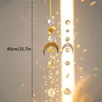 Brass Crystal Rainbow Crystal Hanging Pendants Suncatcher Moon Catcher Stained Glass Wind Chimes Home Garden Decor Kristalle