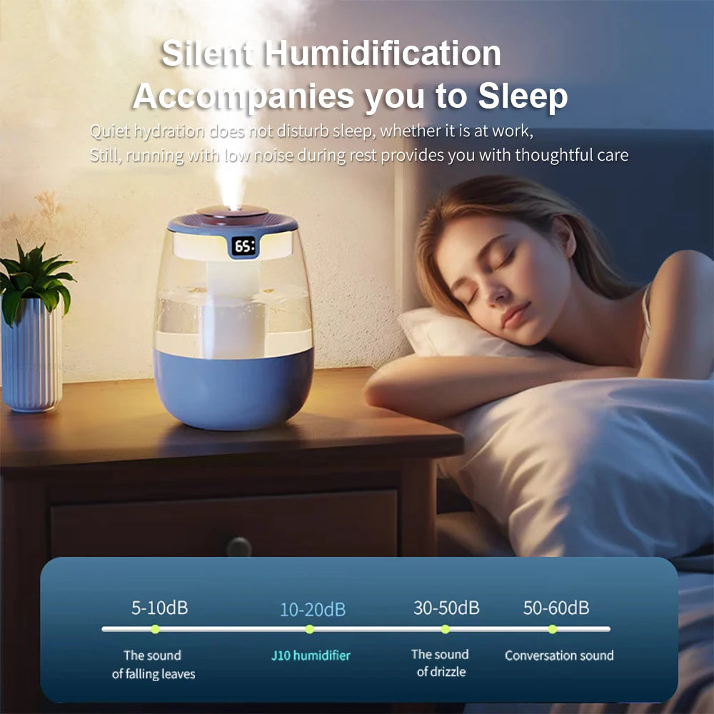 Air Humidifier Double Spray Port 1.3L Large Capacity Air Aroma Humidif