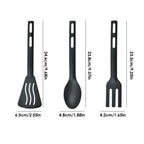 Kitchen Tool Set Nylon Cooking Tools Set Sturdy Cutlery Kit With Non-Stick Spatulas Comfortable Handle Cookware Accessories