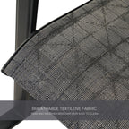 Mesh Sling Rocking Chair,Outdoor E-coated Steel Rocker Seating Furniture for Front Porch Garden Patio Backyard