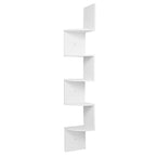 1PC White Black 5 Tiers Zigzag Style Decorative Wall Shelf Corner CD DVD Shelf for Home Organization Decoration Ornament