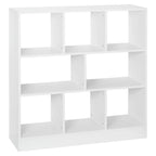 WOLTU White Bookcase Room Divider Standing Storage Filing Shelf with 8 Compartments for Living Room Children's Room Office Home
