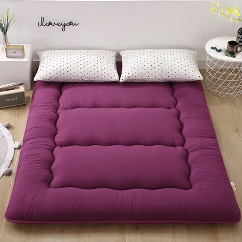 Foldable 7cm Tatami Floor Mat/Pad Soft Comfy Futon for Dorm/Home Nap Thicken Single Double For Sleeping Bed Mattress