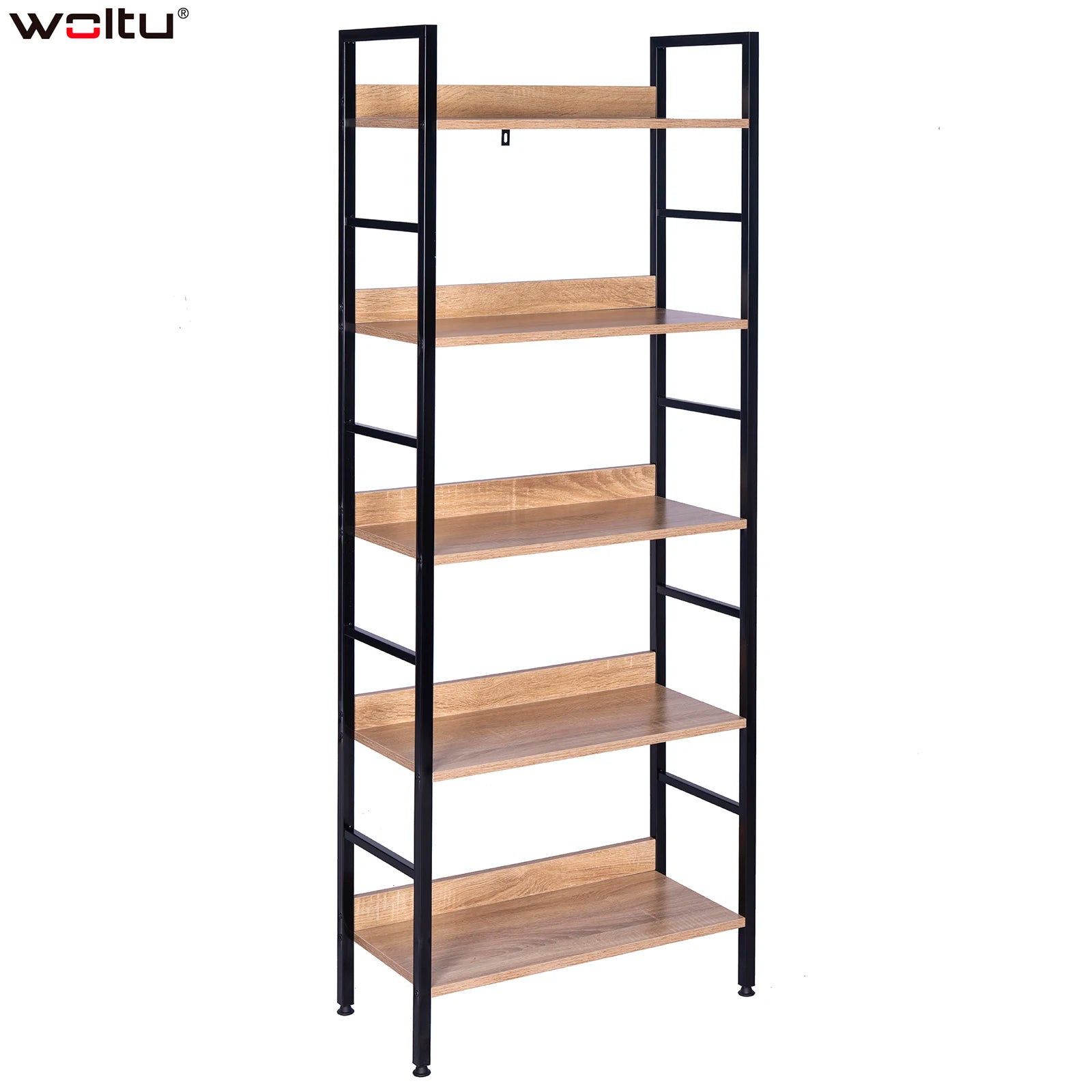 WOLTU 5-tier Wooden Bookcase Upright Shelving Unit Bookshelf Shoe Rack Bathroom Cupboard Flower Stairs Storage Organizer Display