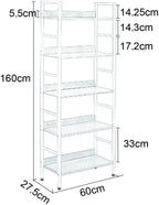WOLTU 5-tier Wooden Bookcase Upright Shelving Unit Bookshelf Shoe Rack Bathroom Cupboard Flower Stairs Storage Organizer Display