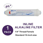 Alkaline Water Filter 2" x 10" Post Inline Water Filter Replacement ph + for Under Sink and  Reverse Osmosis System