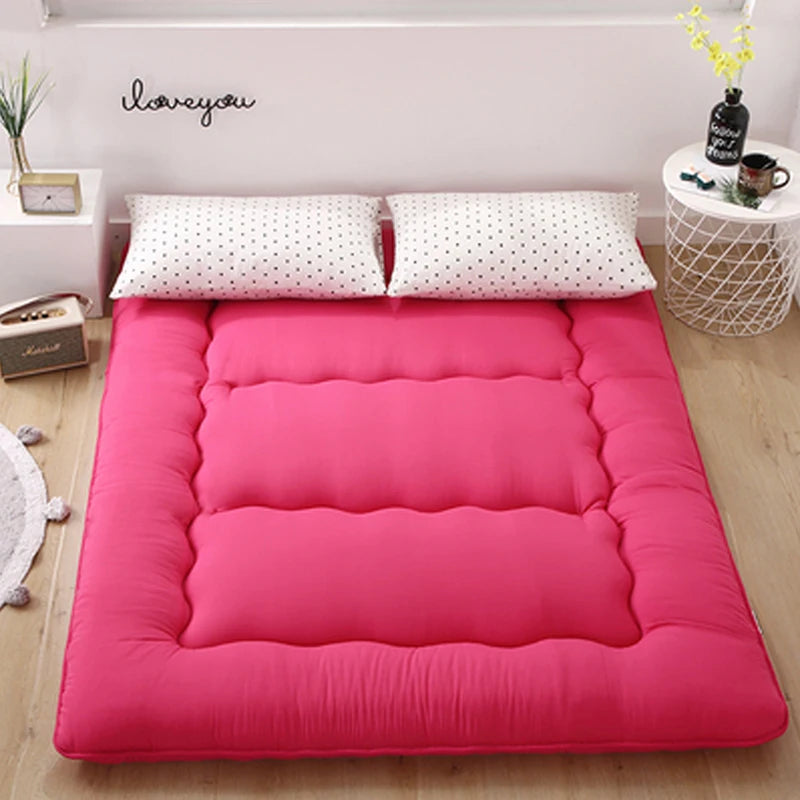 Foldable 7cm Tatami Floor Mat/Pad Soft Comfy Futon for Dorm/Home Nap Thicken Single Double For Sleeping Bed Mattress