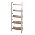 WOLTU 5-tier Wooden Bookcase Upright Shelving Unit Bookshelf Shoe Rack Bathroom Cupboard Flower Stairs Storage Organizer Display