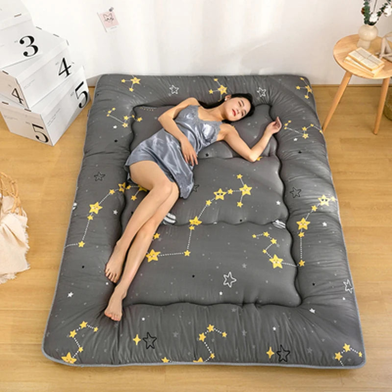 Foldable 7cm Tatami Floor Mat/Pad Soft Comfy Futon for Dorm/Home Nap Thicken Single Double For Sleeping Bed Mattress