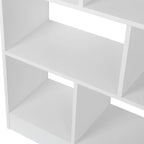 WOLTU White Bookcase Room Divider Standing Storage Filing Shelf with 8 Compartments for Living Room Children's Room Office Home
