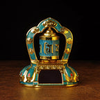 Tibetan Solar Scripture Prayer Wheel Home Decoration Silent Metal Model Sunshine Garden Auspicious Ornaments Business Gift