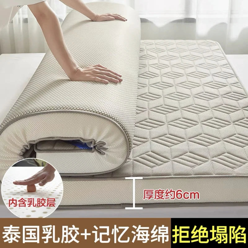 High grade Thicken Latex Mattress Breathable Foam Slow rebound Tatami For Family Bedspreads King Queen Full Size Student mat